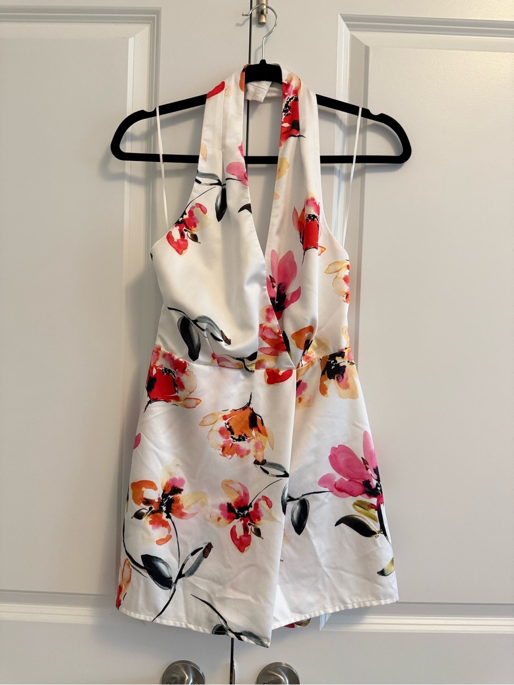 Dynamite Floral Halter Romper
